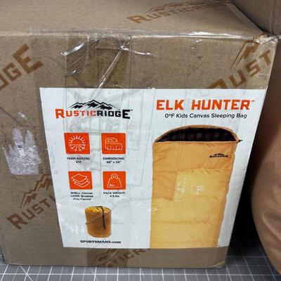 RUSTIC RIDGE Elk Hunters Sleeping Bag, Kids Size