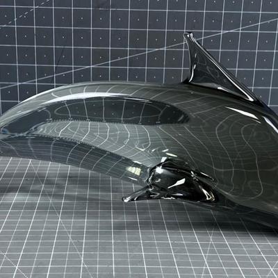 Crystal Dolphin Large 17" long GLASS~~