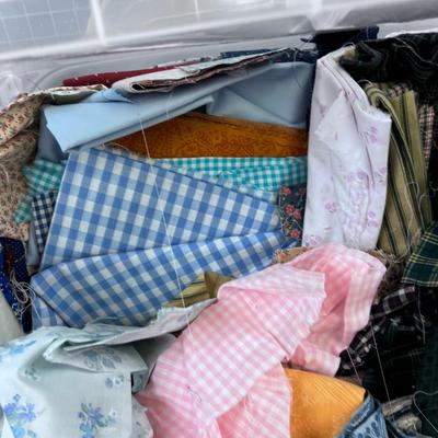 Pile of Quilting Fabrics etc.
