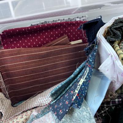 Pile of Quilting Fabrics etc.