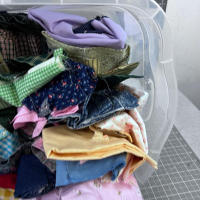 Pile of Quilting Fabrics etc.