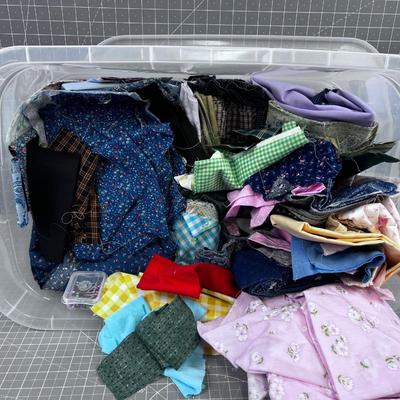 Pile of Quilting Fabrics etc.