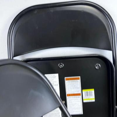 2 Like New Black FOLDING Metal Chair