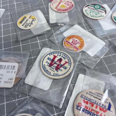 Vintage Milk Lids 