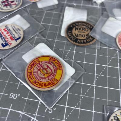 Vintage Milk Lids 