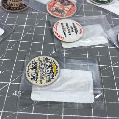 Vintage Milk Lids 