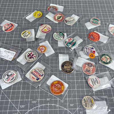 Vintage Milk Lids 