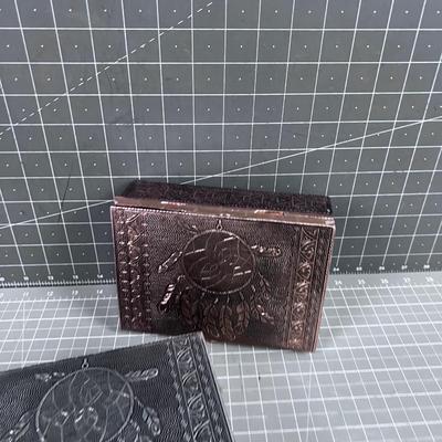2 Boxes, Silver and Copper Toned