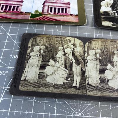 Antique Stereo View Cards (7) Various Scenes 