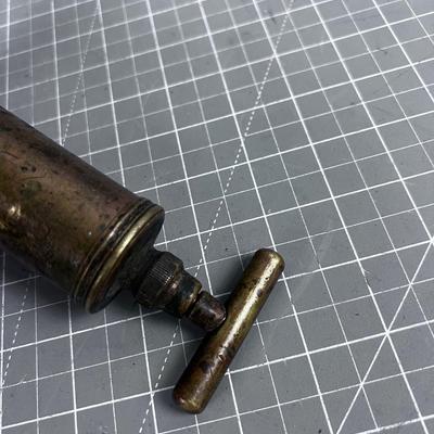 Antique Oiler or Grease Gun,  Brass