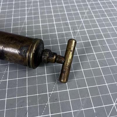 Antique Oiler or Grease Gun,  Brass