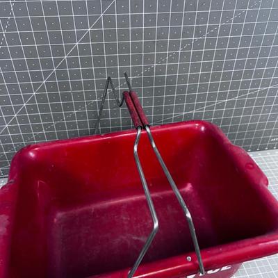 VINTAGE Red Shopping Basket