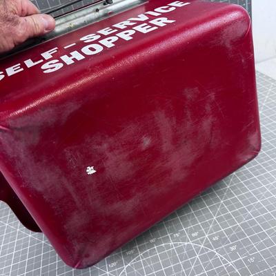 VINTAGE Red Shopping Basket