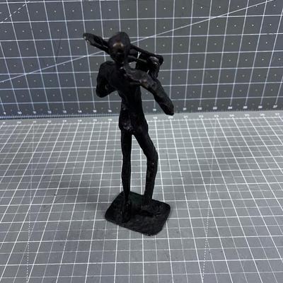Bronze Trombone Sculpture