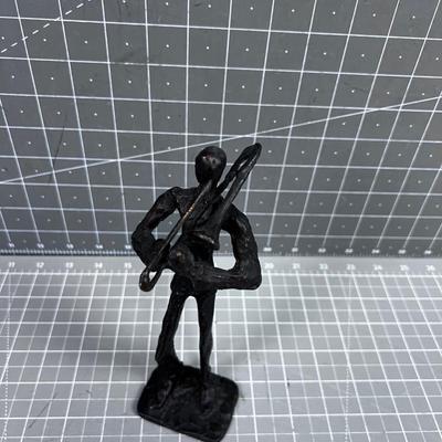 Bronze Trombone Sculpture