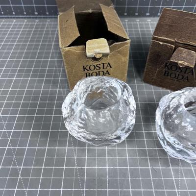 Kosta Boda in Original Box, Candle Votive Holders