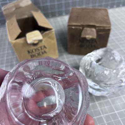 Kosta Boda in Original Box, Candle Votive Holders