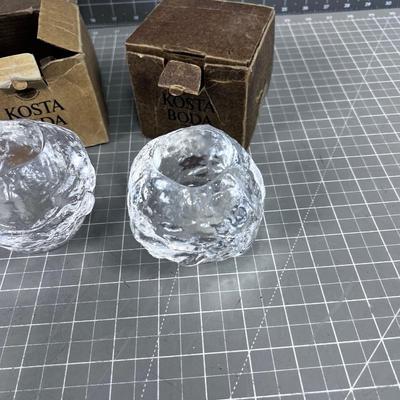 Kosta Boda in Original Box, Candle Votive Holders