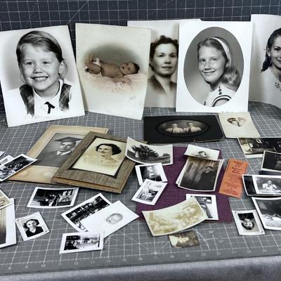 Antique and Vintage PHOTO lot, including "In the Dog House with Spot" (also ORIGINAL)  