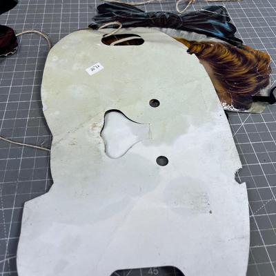 Antique Reproduction PAPER Masks (4) 