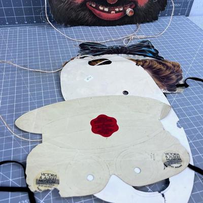 Antique Reproduction PAPER Masks (4) 