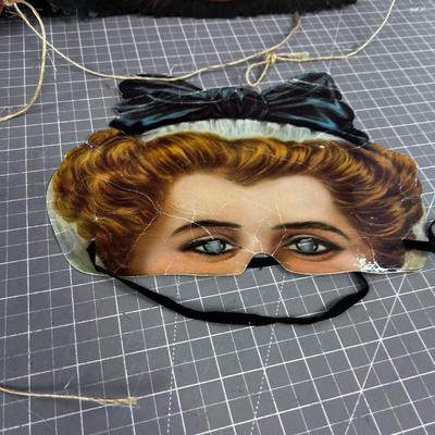 Antique Reproduction PAPER Masks (4) 