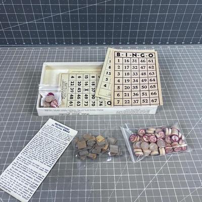 BINGO Was her name! WOOD Antique Set 