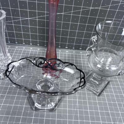 Antique Glass Lot (4) 