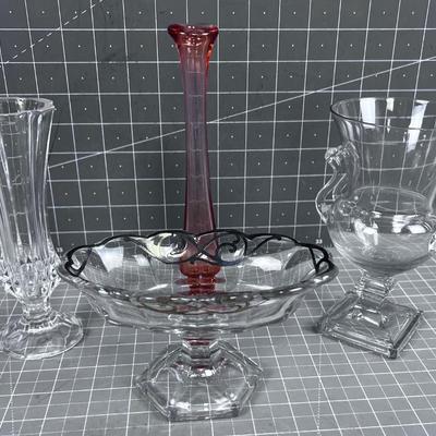Antique Glass Lot (4) 