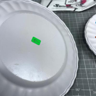 Vintage BBQ Apron and Plastic Plates