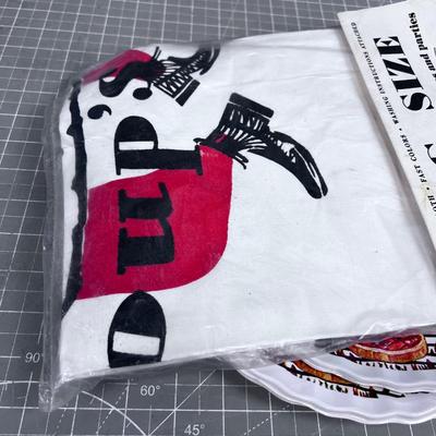Vintage BBQ Apron and Plastic Plates
