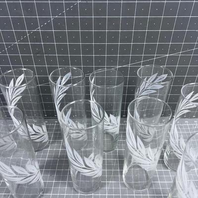 (9) VINTAGE Vodka Collins or Ice Tea Glasses 
