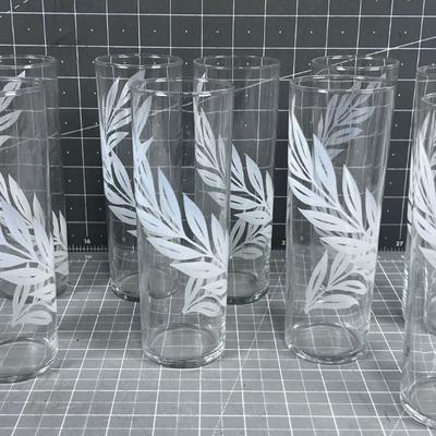 (9) VINTAGE Vodka Collins or Ice Tea Glasses 
