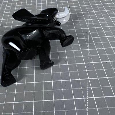 Carved Black Elephant STONE