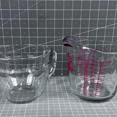 Fire King and  Vintage (2) 4 - cup Condition. 