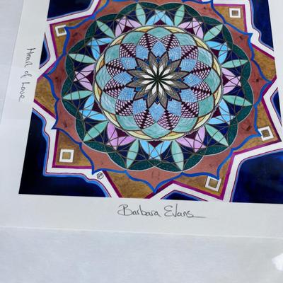 (2) Mandala Drawings by BARBARA EVANS 