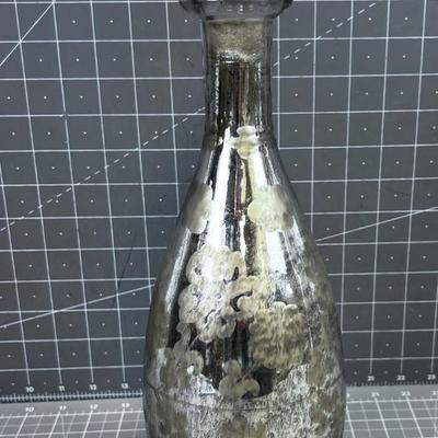 Mercury Glass Bottle with Stopper