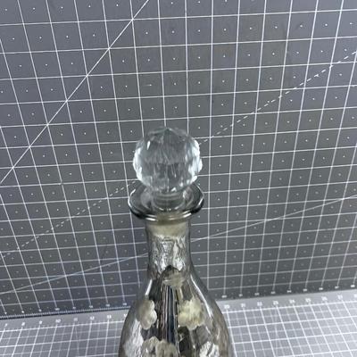 Mercury Glass Bottle with Stopper