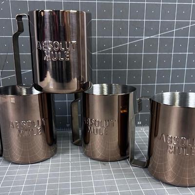 Absolute Moscow MULE Metal Cups 