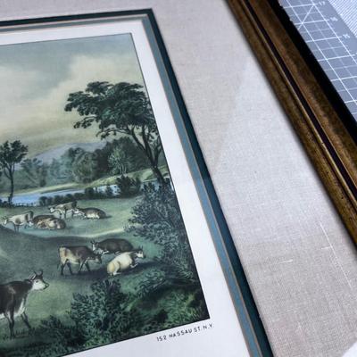 Currier & Ives SUMMER Prints Under Glass 