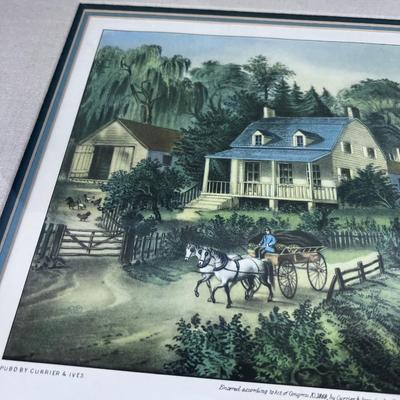 Currier & Ives SUMMER Prints Under Glass 