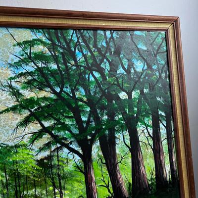 T.W. Omera 1973 Acrylic on Board, Blue Swamp 
