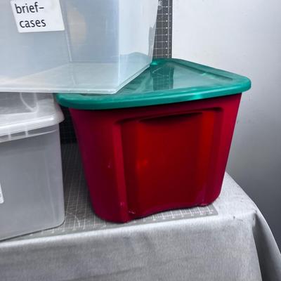 3 -  Tubs - 2 Clear and a Christmas 