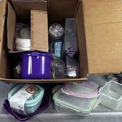 Pile in a box of  Mis - Match NEW & Used Lock & Lock 