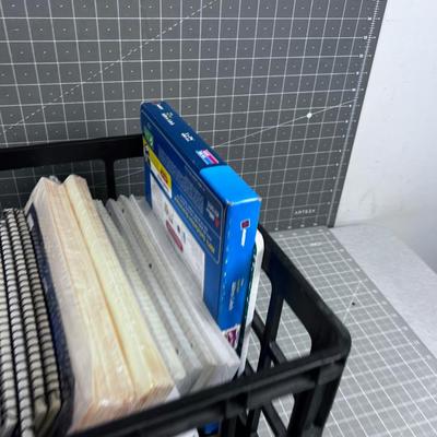 Crate of Paper and Folders Supply 
