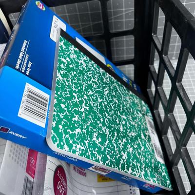 Crate of Paper and Folders Supply 