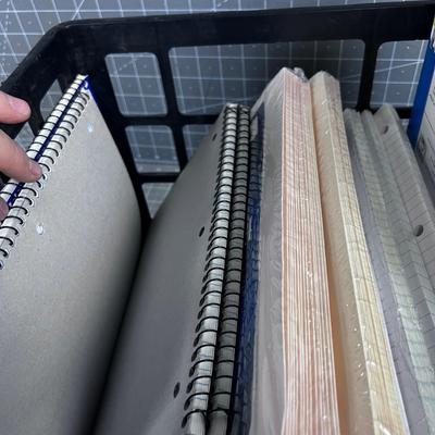 Crate of Paper and Folders Supply 