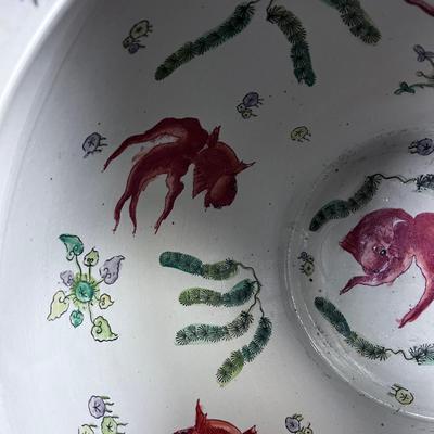 KOI Bowl Planter w/Stand Chinese