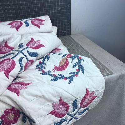 Screen Printed Vintage Quilted Comforted