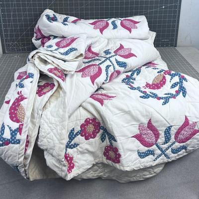 Screen Printed Vintage Quilted Comforted